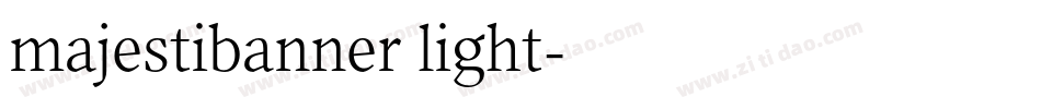majestibanner light字体转换